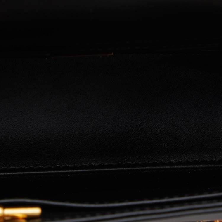 Pre Owned Dolce & Gabbana Black Leather Small DG Girls Tote