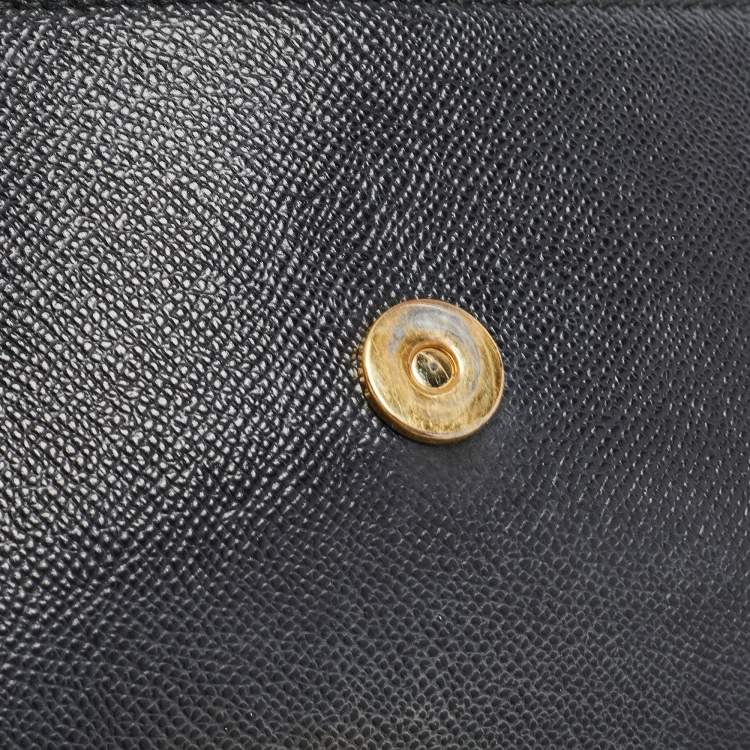 Pre Owned Dolce & Gabbana Black Leather Small Miss Sicily Top Handle Bag