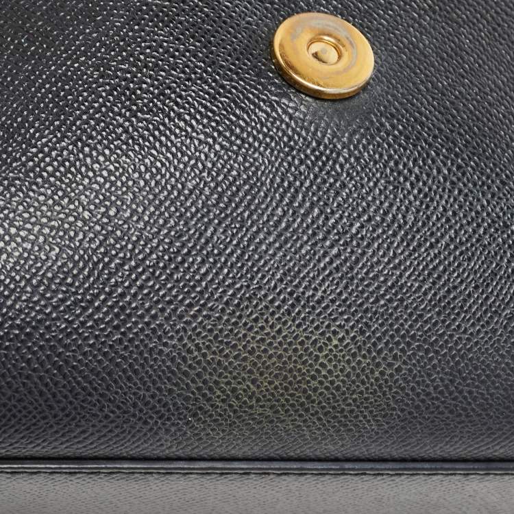 Pre Owned Dolce & Gabbana Black Leather Small Miss Sicily Top Handle Bag