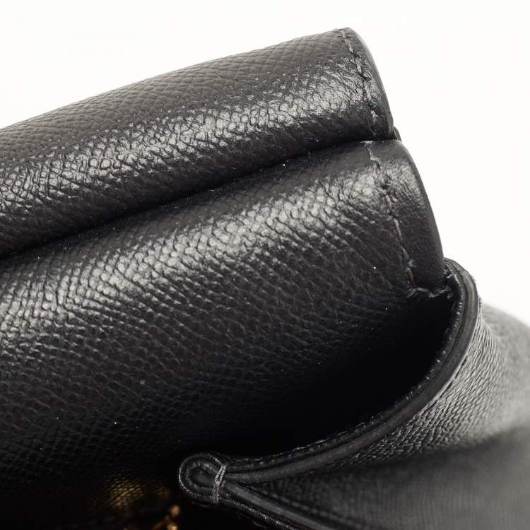 Pre Owned Dolce & Gabbana Black Leather Large Miss Sicily Top Handle Bag
