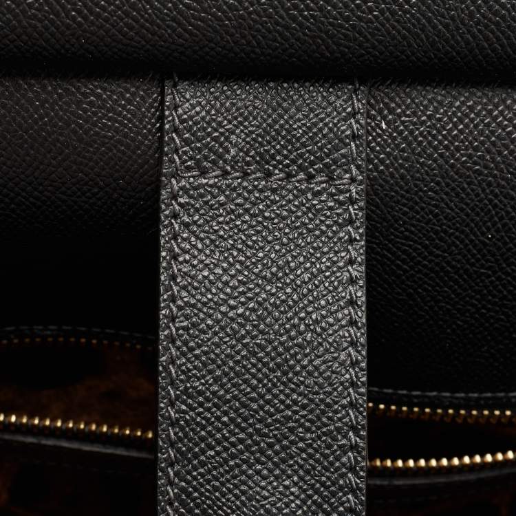 Pre Owned Dolce & Gabbana Black Leather Large Miss Sicily Top Handle Bag