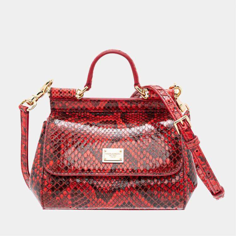 Dolce & Gabbana Miss Sicily Mini Shoulder Bag in Red