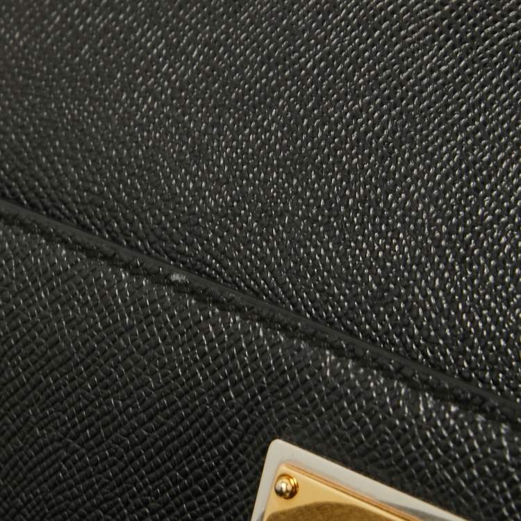 Pre Owned Dolce & Gabbana Black Leather Large Miss Sicily Top Handle Bag