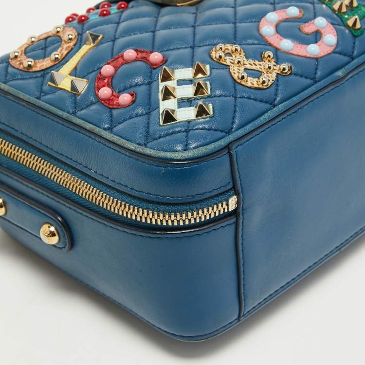 Pre Owned Dolce & Gabbana Quilted Leather Embellished Dolce Box Bag