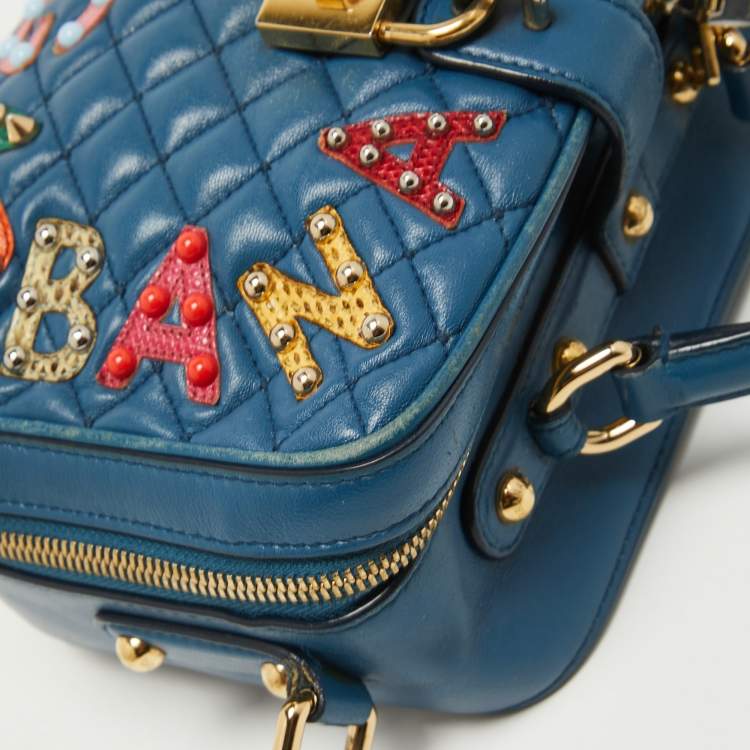 Pre Owned Dolce & Gabbana Quilted Leather Embellished Dolce Box Bag