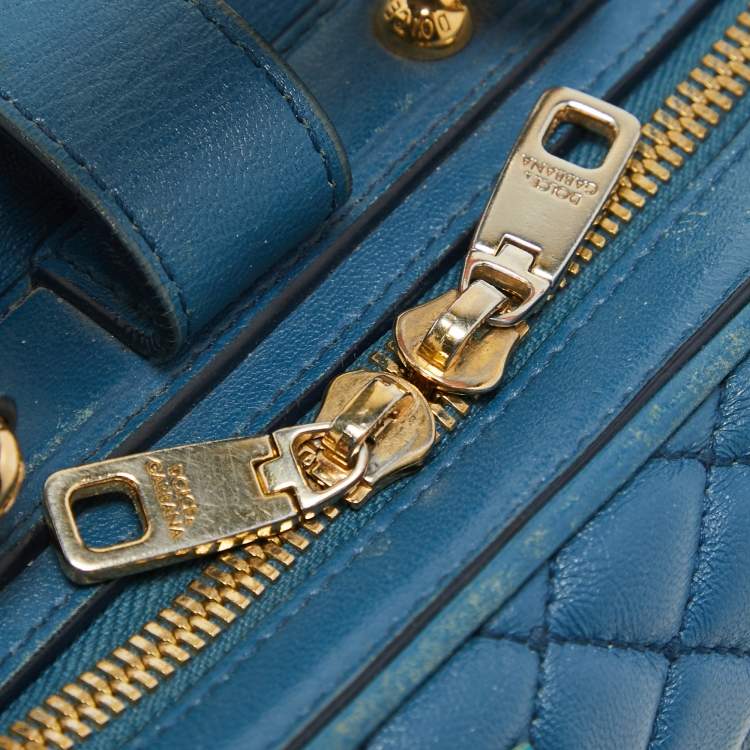 Pre Owned Dolce & Gabbana Quilted Leather Embellished Dolce Box Bag