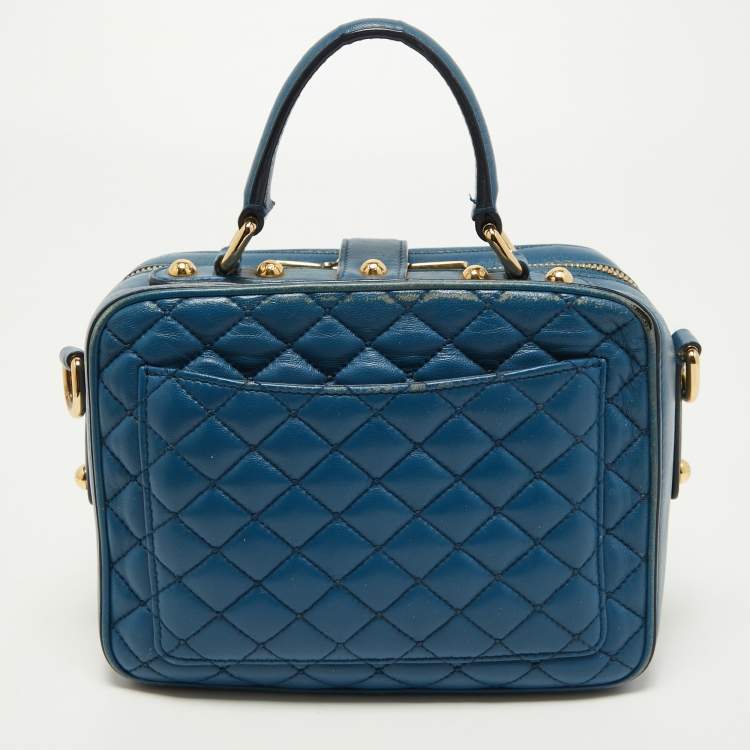 Pre Owned Dolce & Gabbana Quilted Leather Embellished Dolce Box Bag