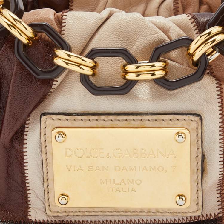Pre Owned Dolce & Gabbana Multicolor Leather Patchwork Miss Night And Day Shoulder Bag