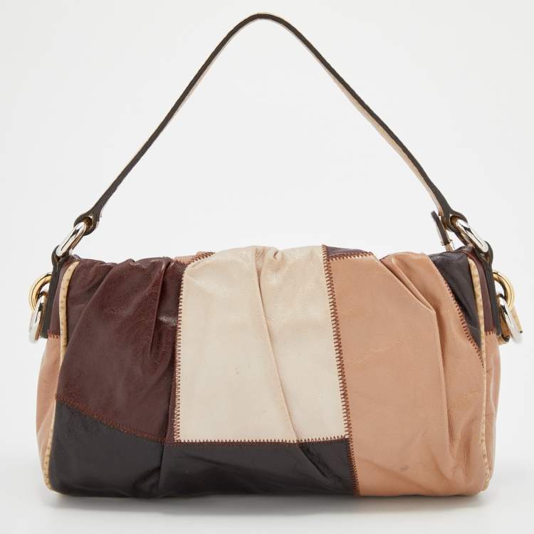 Pre Owned Dolce & Gabbana Multicolor Leather Patchwork Miss Night And Day Shoulder Bag