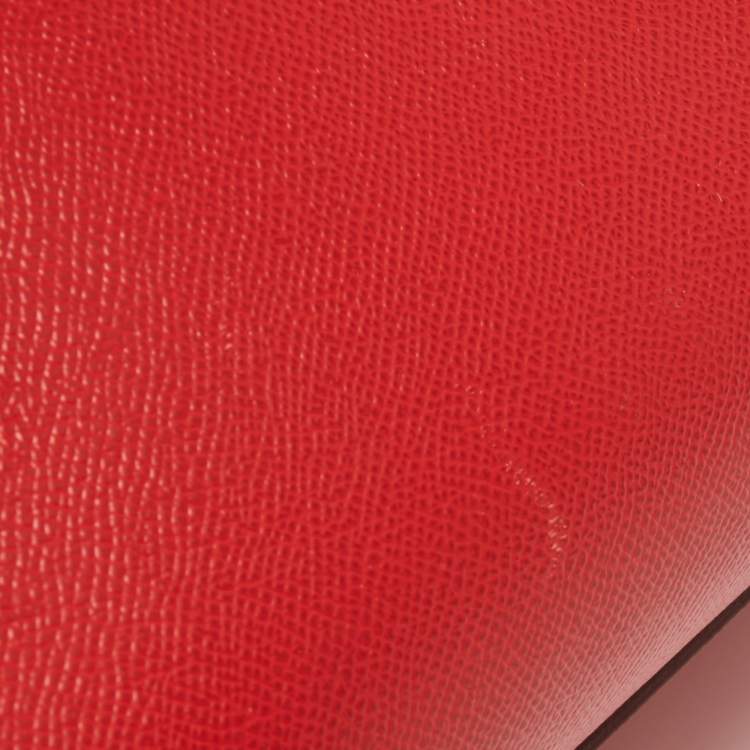 Pre Owned Dolce & Gabbana Red Leather Miss Sicily Shopper Tote