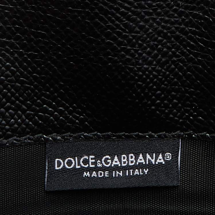 Pre Owned Dolce & Gabbana Black Leather Miss Sicily Von Wallet on Chain