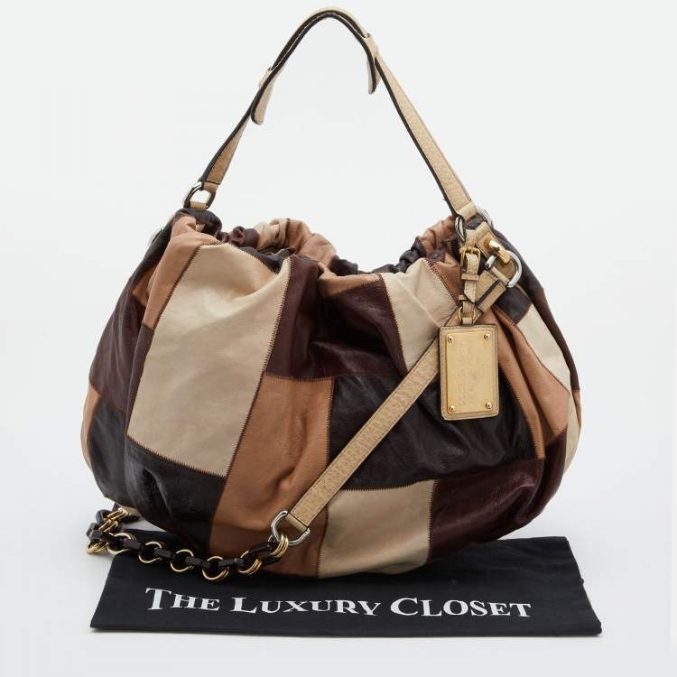 Pre Owned Dolce & Gabbana Multicolor Patchwork Leather Miss Night and Day Hobo