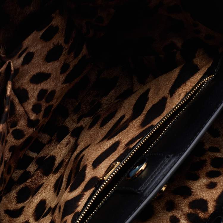 Pre Owned Dolce & Gabbana Python and Leather Large Miss Sicily Shopper Tote