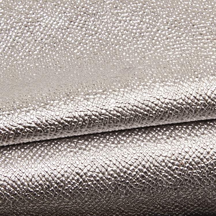 Pre Owned Dolce & Gabbana Silver Leather Mini Crystal and Spike DG Logo Miss Sicily Bag