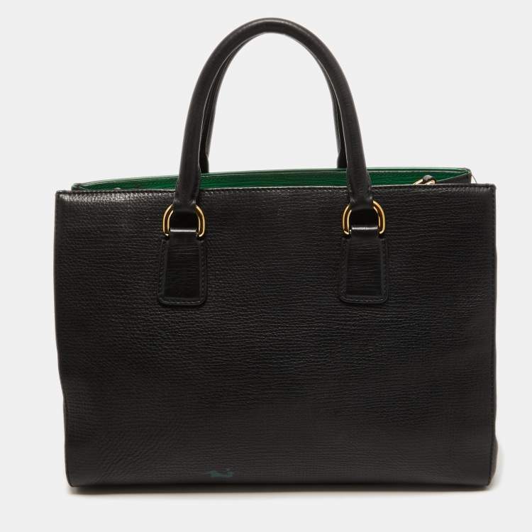 Pre Owned Dolce & Gabbana Black Leather Multi Compartment Tote