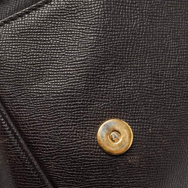 Pre Owned Dolce & Gabbana Dark Brown Leather Medium Miss Sicily Top Handle Bag
