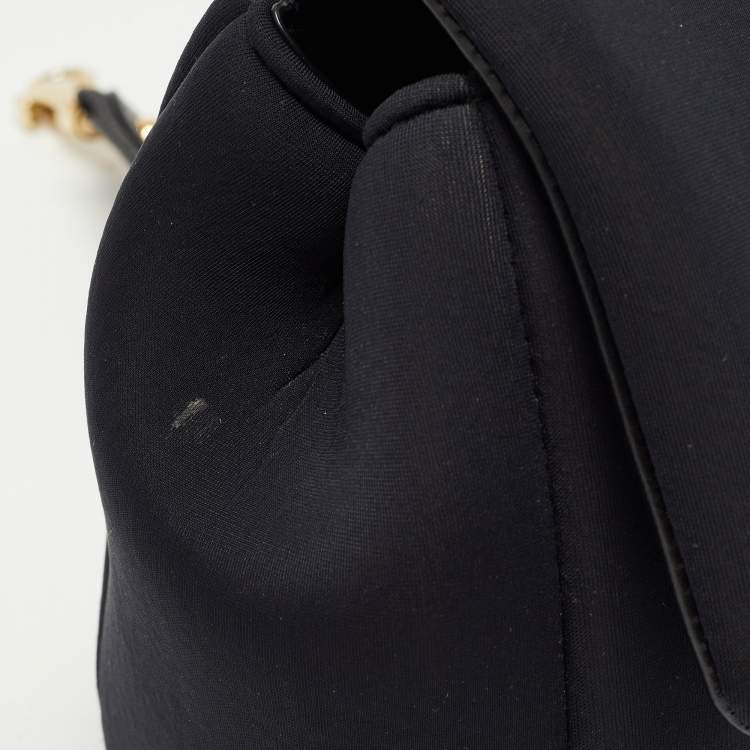 Pre Owned Dolce & Gabbana Black Neoprene Small Miss Sicily Top Handle Bag