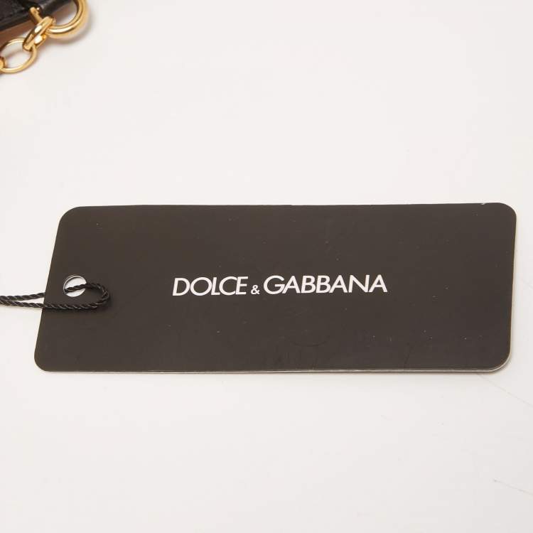 مملوكة مسبقًا Dolce & Gabbana Gold Leather Small DG Girls Shoulder Bag