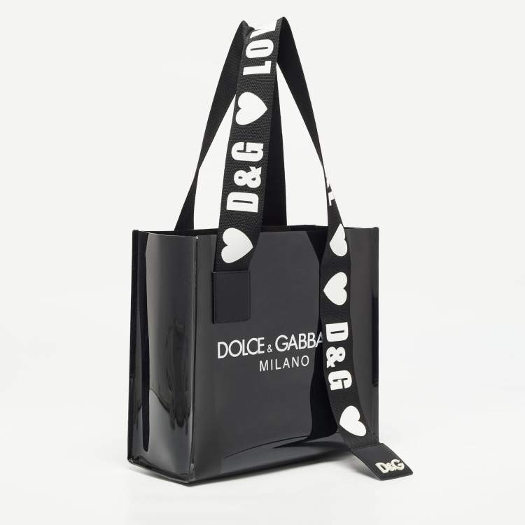 Pre Owned Dolce & Gabbana Black PVC Street Shopper Tote