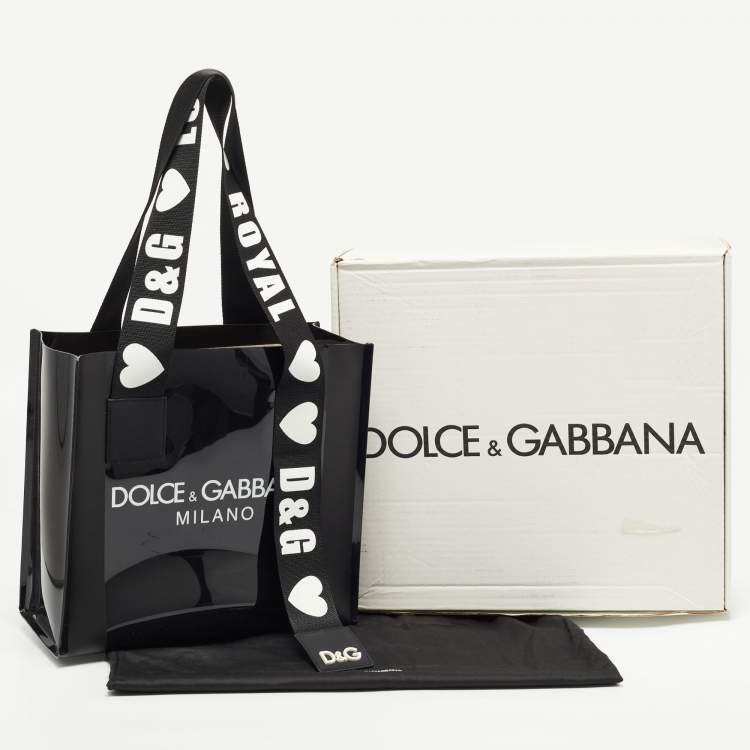 Pre Owned Dolce & Gabbana Black PVC Street Shopper Tote