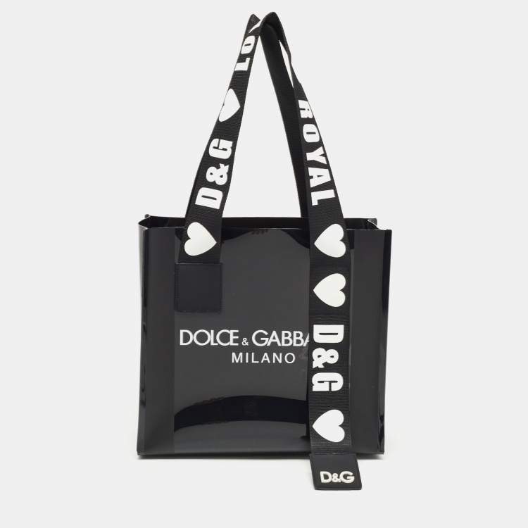 Pre Owned Dolce & Gabbana Black PVC Street Shopper Tote