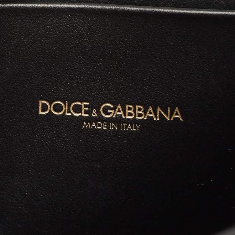 Pre Owned Dolce and Gabbana Black Leather Devotion Belt Bag