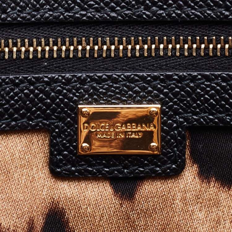 Pre Owned Dolce & Gabbana Black Leather Miss Escape Shopper Tote