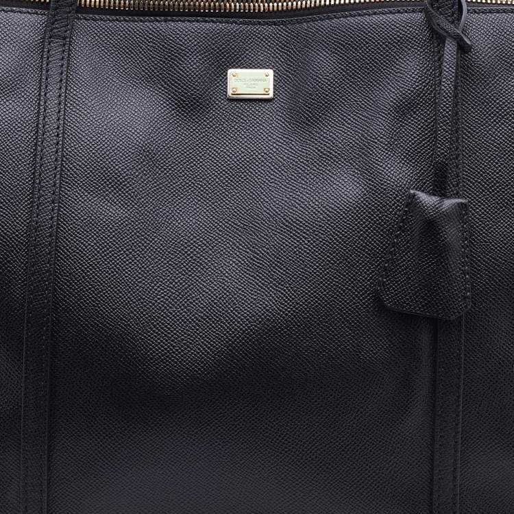 Pre Owned Dolce & Gabbana Black Leather Miss Escape Shopper Tote