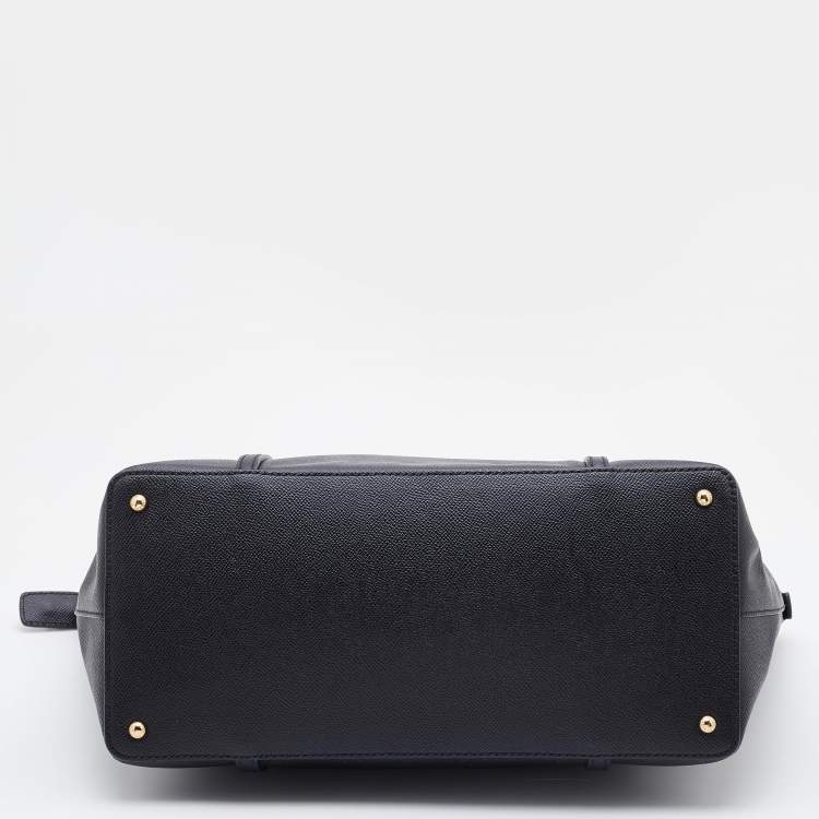 Pre Owned Dolce & Gabbana Black Leather Miss Escape Shopper Tote