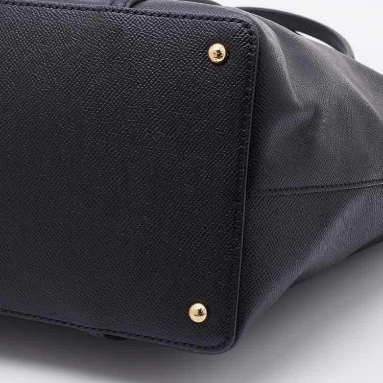 Pre Owned Dolce & Gabbana Black Leather Miss Escape Shopper Tote