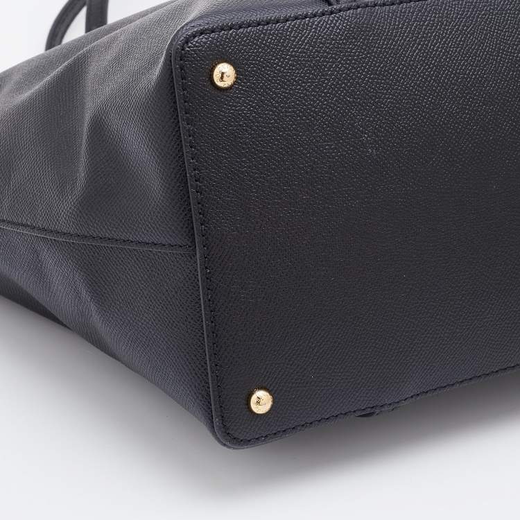Pre Owned Dolce & Gabbana Black Leather Miss Escape Shopper Tote