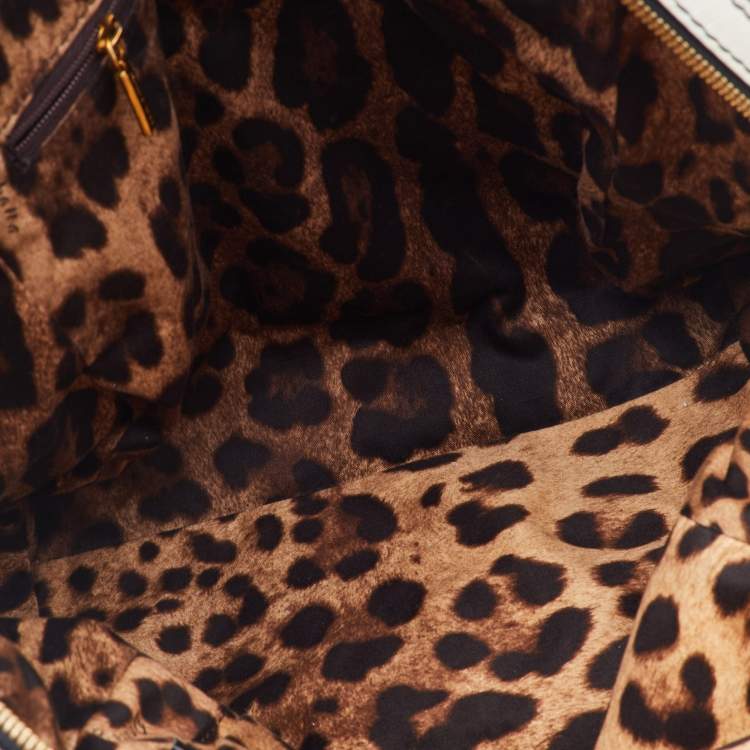 Pre Owned Dolce & Gabbana Black Suede and Leather Fringed Satchel