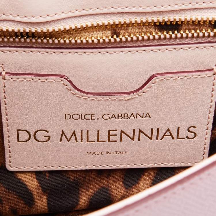 Pre Owned Dolce & Gabbana Tri Color Leather and Satin DG Millennials Shoulder Bag