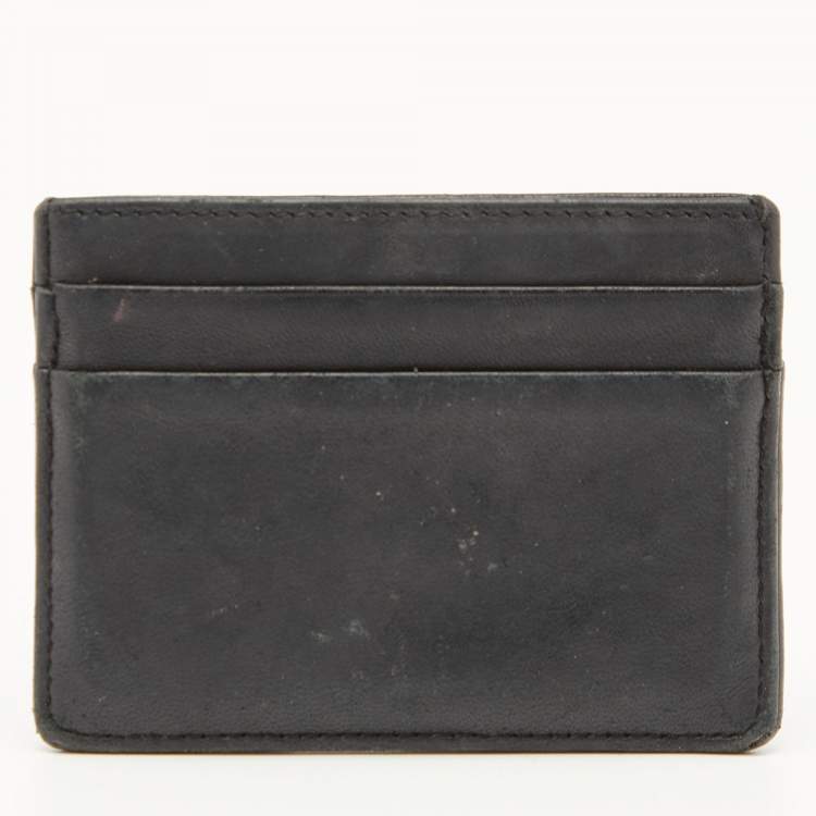 Pre Owned Dolce & Gabbana Black Leather Devotion Card Holder