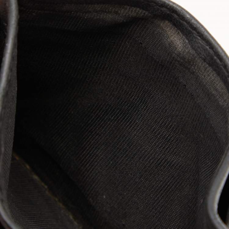 Pre Owned Dolce & Gabbana Black Leather Devotion Card Holder