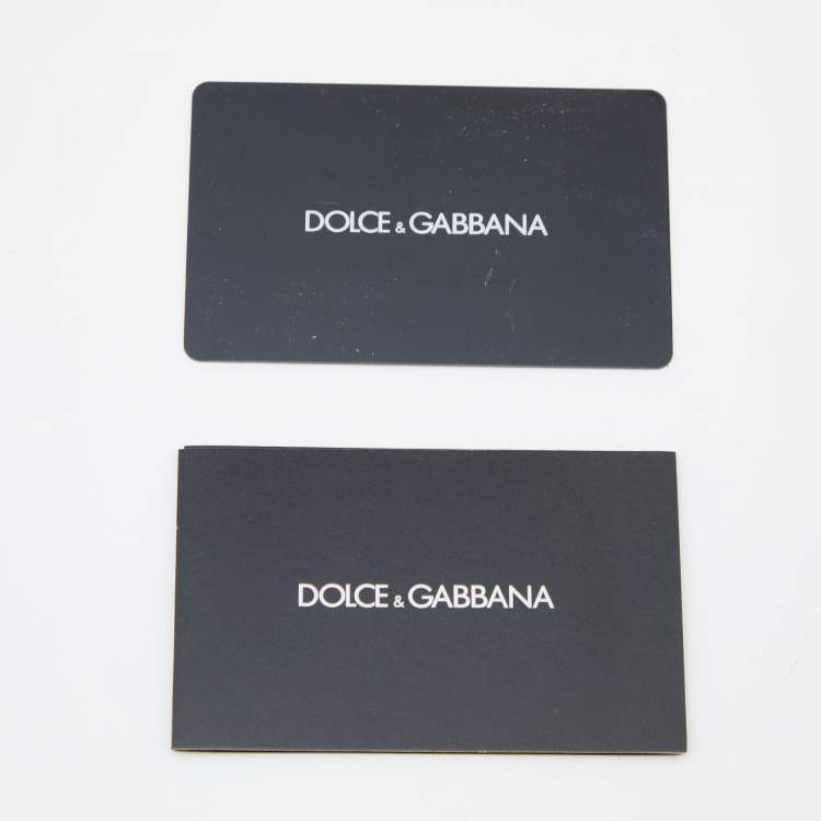 Pre Owned Dolce & Gabbana Pink Leather Crystal DG Card Holder