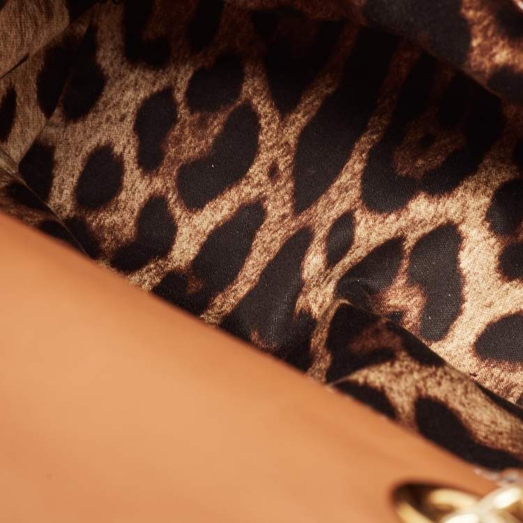 مملوكة مسبقًا Dolce & Gabbana Tan/Natural Straw and Leather Miss Dolce Top Handle Bag