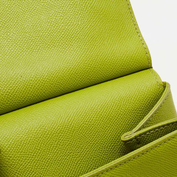 Pre Owned Dolce & Gabbana Apple Green Leather Large Miss Sicily Top Handle Bag