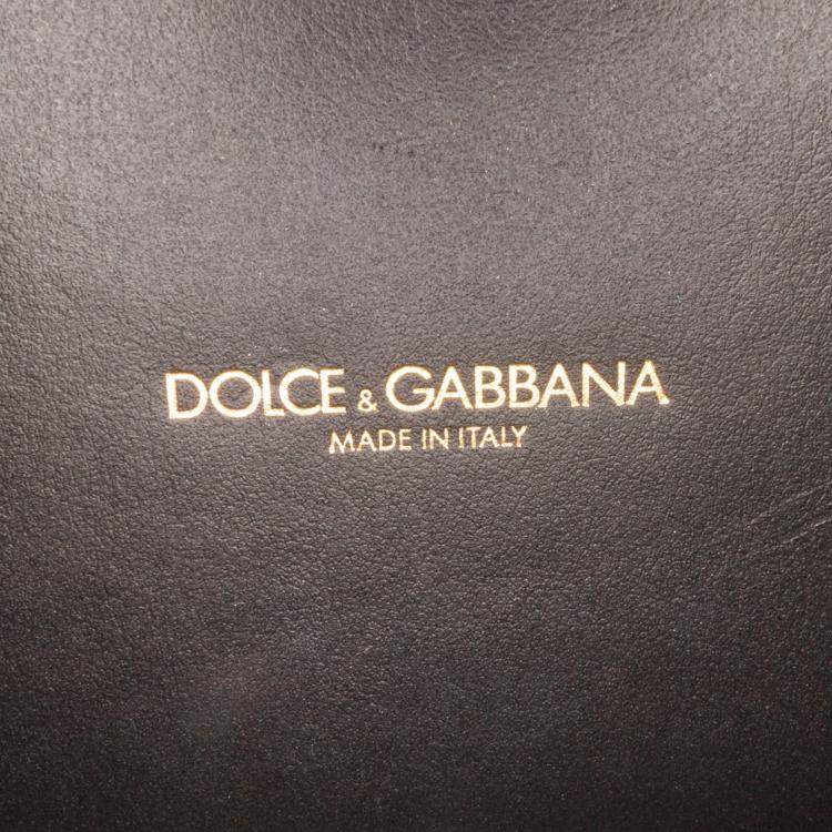 Pre Owned Dolce & Gabbana Gold Small Devotion Satchel