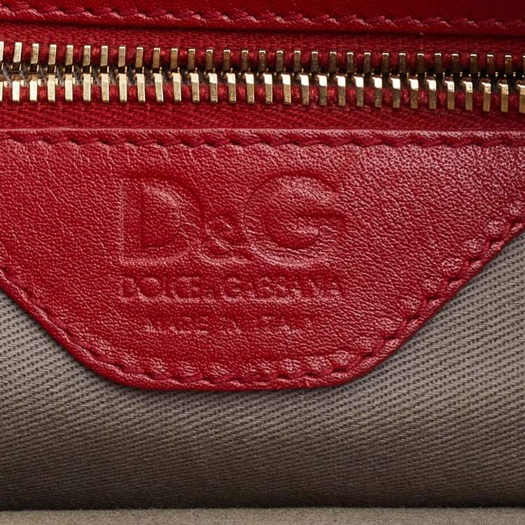 Pre Owned D&G Multicolor Denim and Leather Lilly Glam Shoulder Bag 