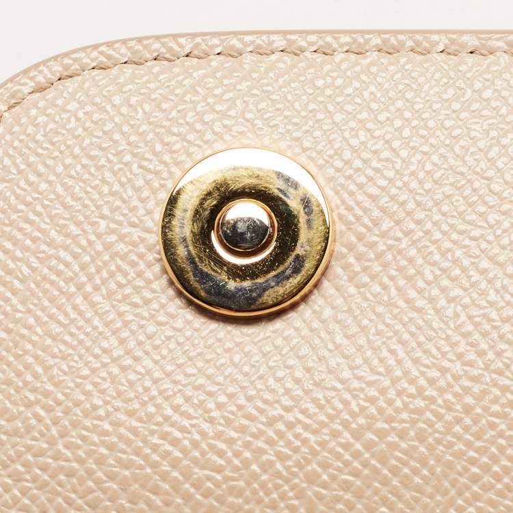 مملوكة مسبقًا Dolce & Gabbana Beige Leather Medium Miss Sicily Top Handle Bag