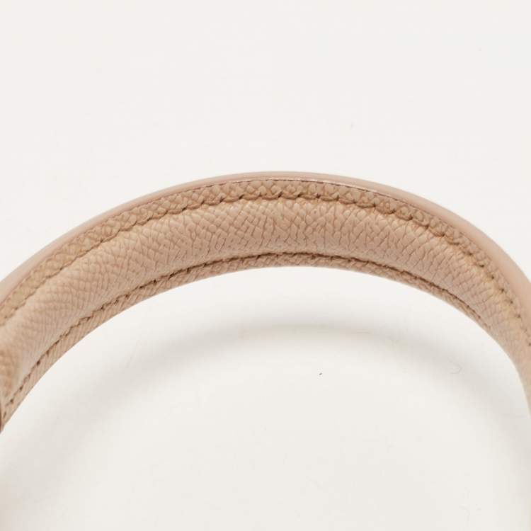 مملوكة مسبقًا Dolce & Gabbana Beige Leather Medium Miss Sicily Top Handle Bag