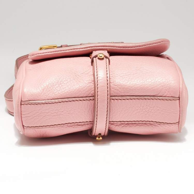 Pre Owned Dolce & Gabbana Pink Leather Belt Bag