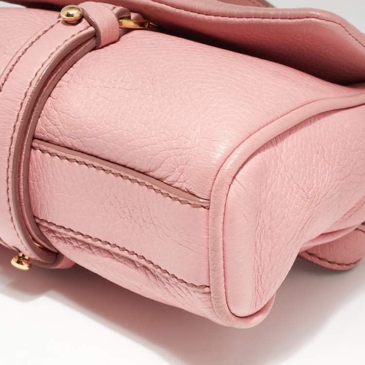 Pre Owned Dolce & Gabbana Pink Leather Belt Bag