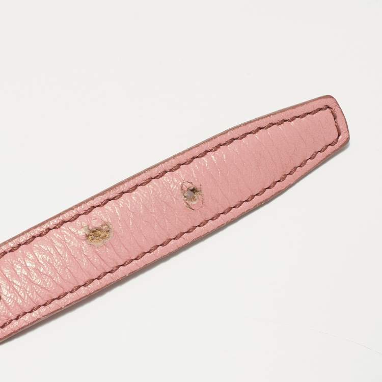 Pre Owned Dolce & Gabbana Pink Leather Belt Bag