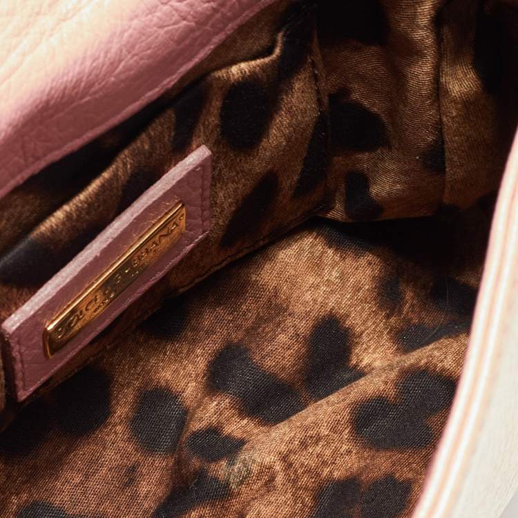Pre Owned Dolce & Gabbana Pink Leather Belt Bag