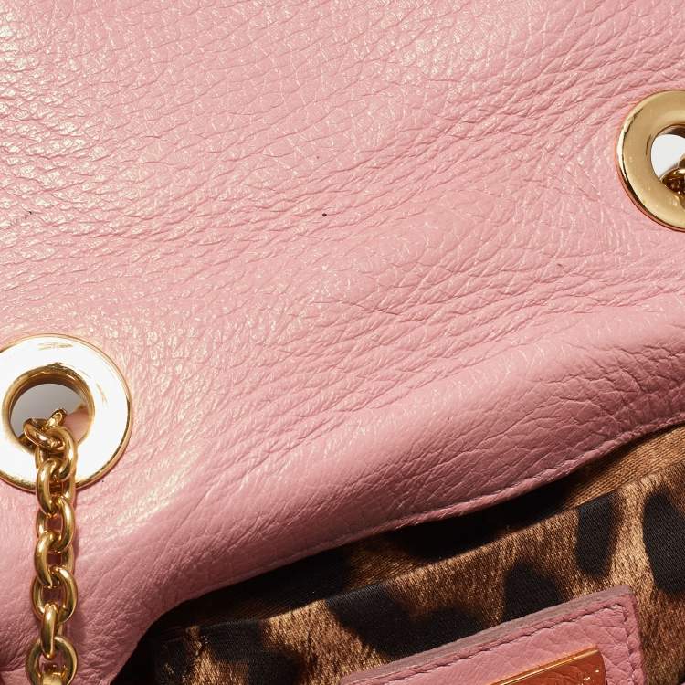 Pre Owned Dolce & Gabbana Pink Leather Belt Bag