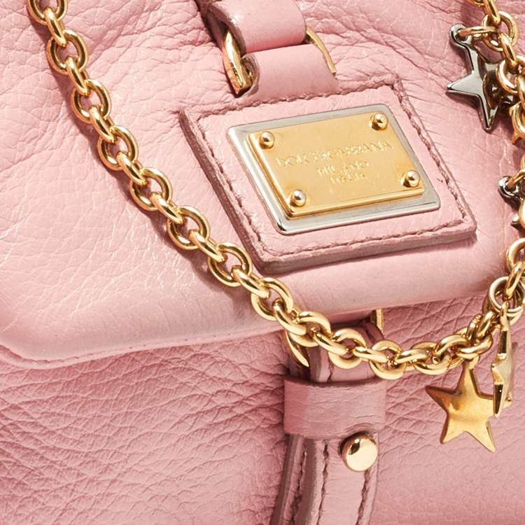 Pre Owned Dolce & Gabbana Pink Leather Belt Bag