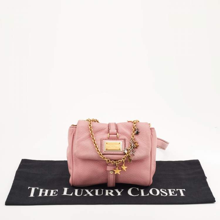 Pre Owned Dolce & Gabbana Pink Leather Belt Bag
