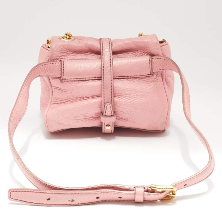 Pre Owned Dolce & Gabbana Pink Leather Belt Bag